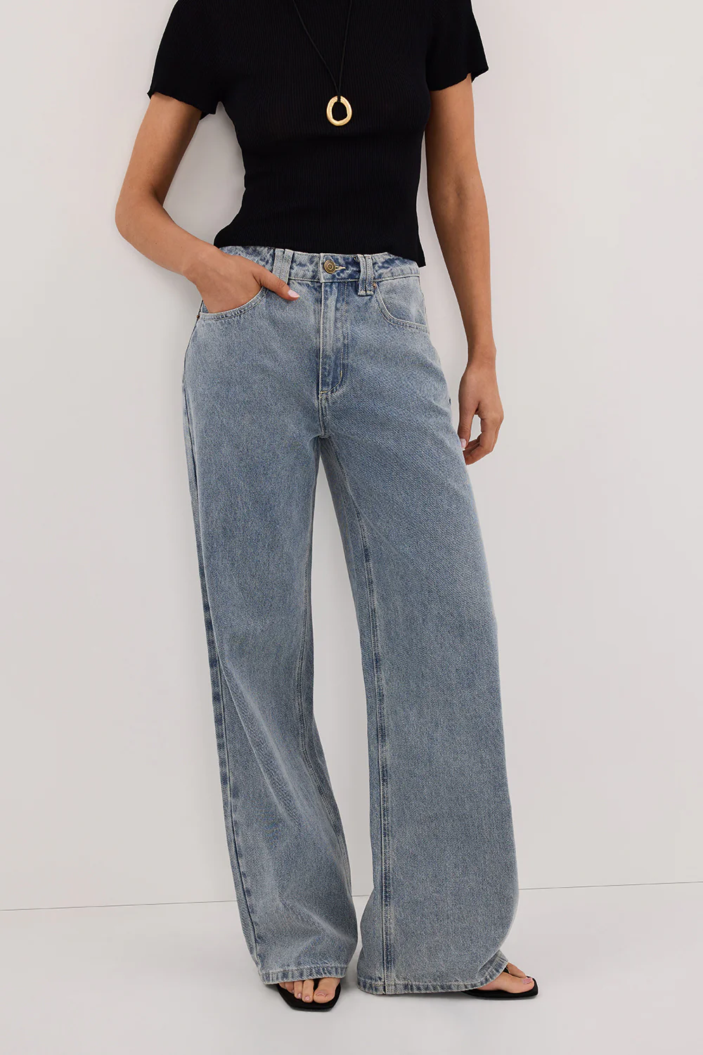REAGAN 2.0 LIGHT BLUE TALL SLOUCHY JEAN - Gamepaces