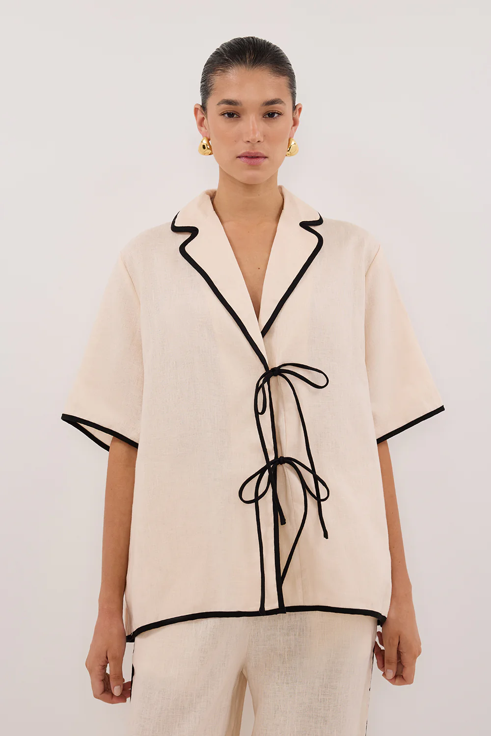 VON CREAM LINEN SHIRT - Gamepaces