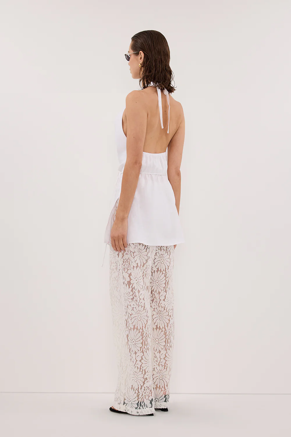 WILMA WHITE LACE PANT - Gamepaces