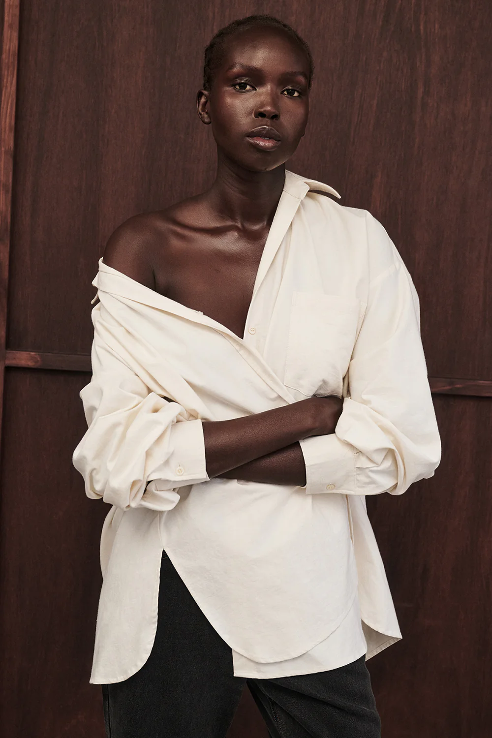 RHEA 2.0 CREAM OVERSIZED COTTON SHIRT - Gamepaces