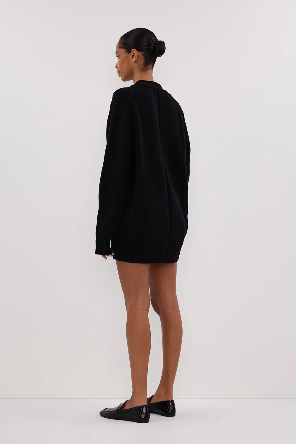 ZOE BLACK LONGLINE CARDIGAN - Gamepaces