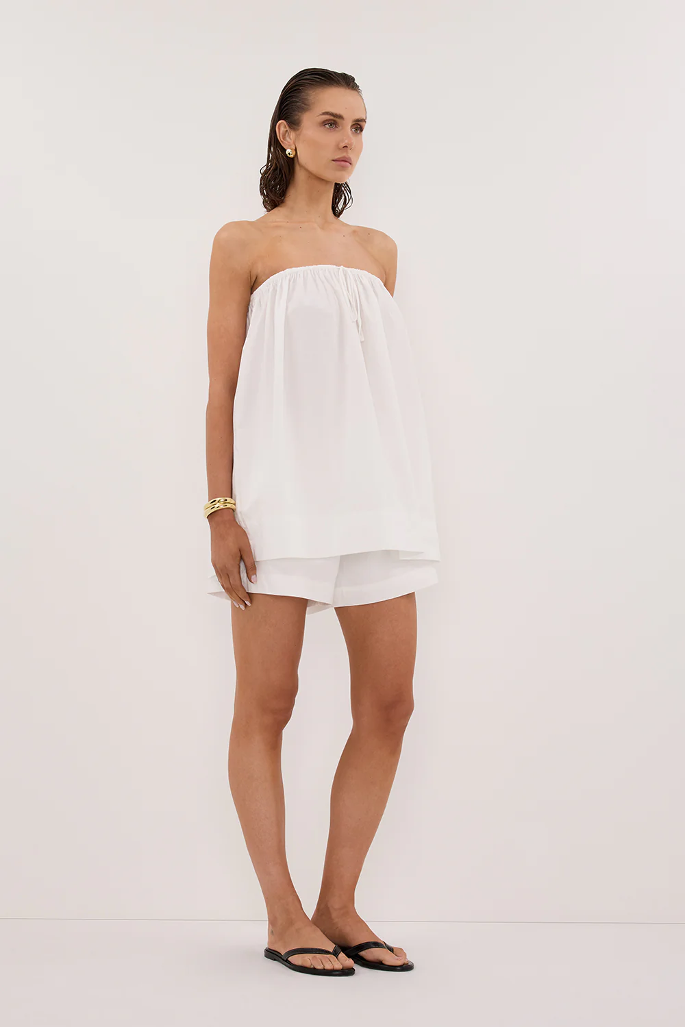 SOMMER WHITE POPLIN SHORT - Gamepaces