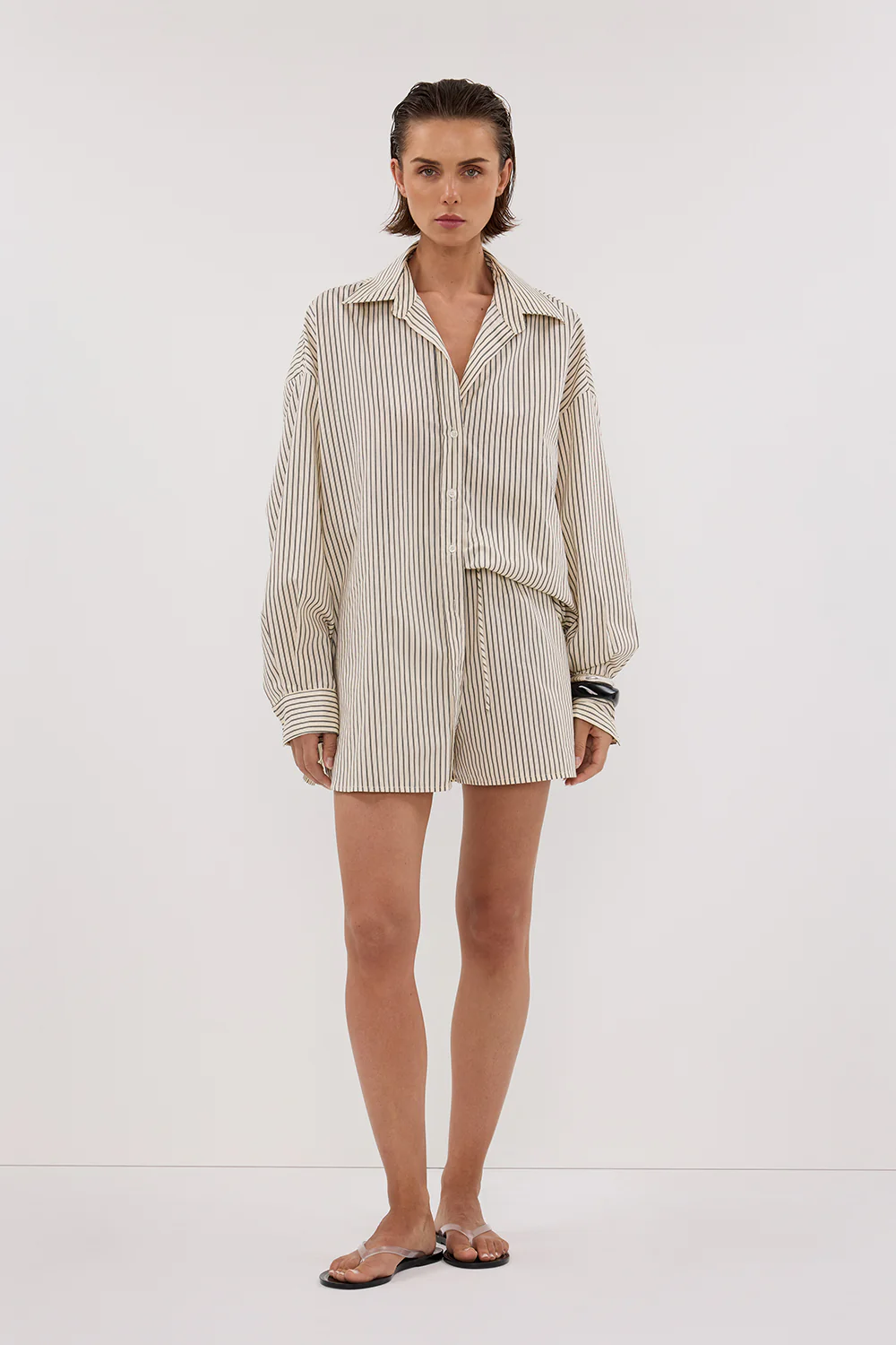 PALMA CREAM OVERSIZED SILK BLEND SHIRT - Gamepaces