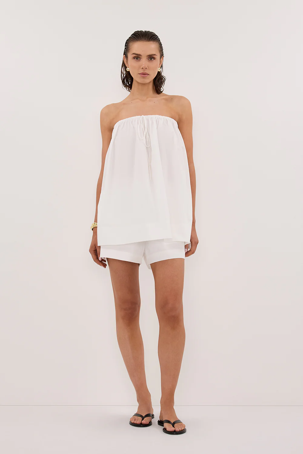 SOMMER WHITE POPLIN SHORT - Gamepaces