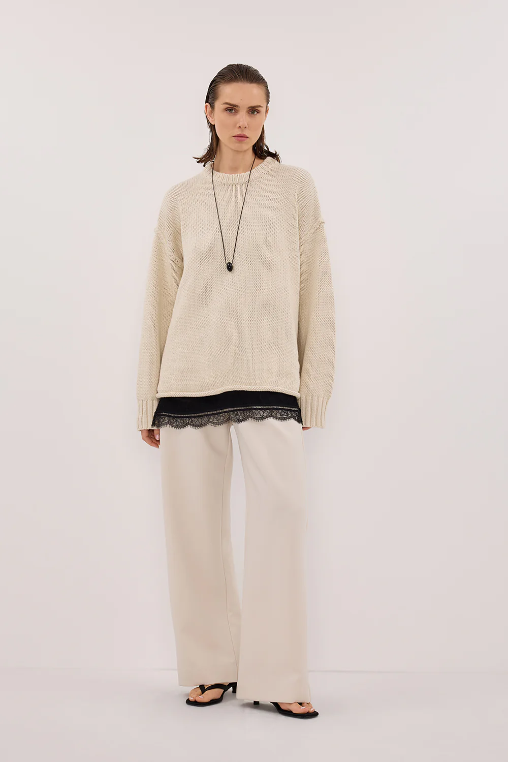 ROY PLASTER OVERSIZED LONGLINE KNIT JUMPER - Gamepaces