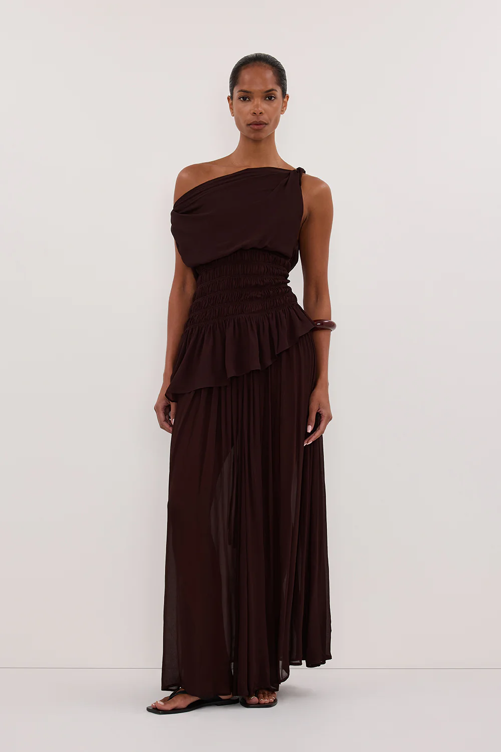 TIANA DARK CHOC ASYM TOP - Gamepaces