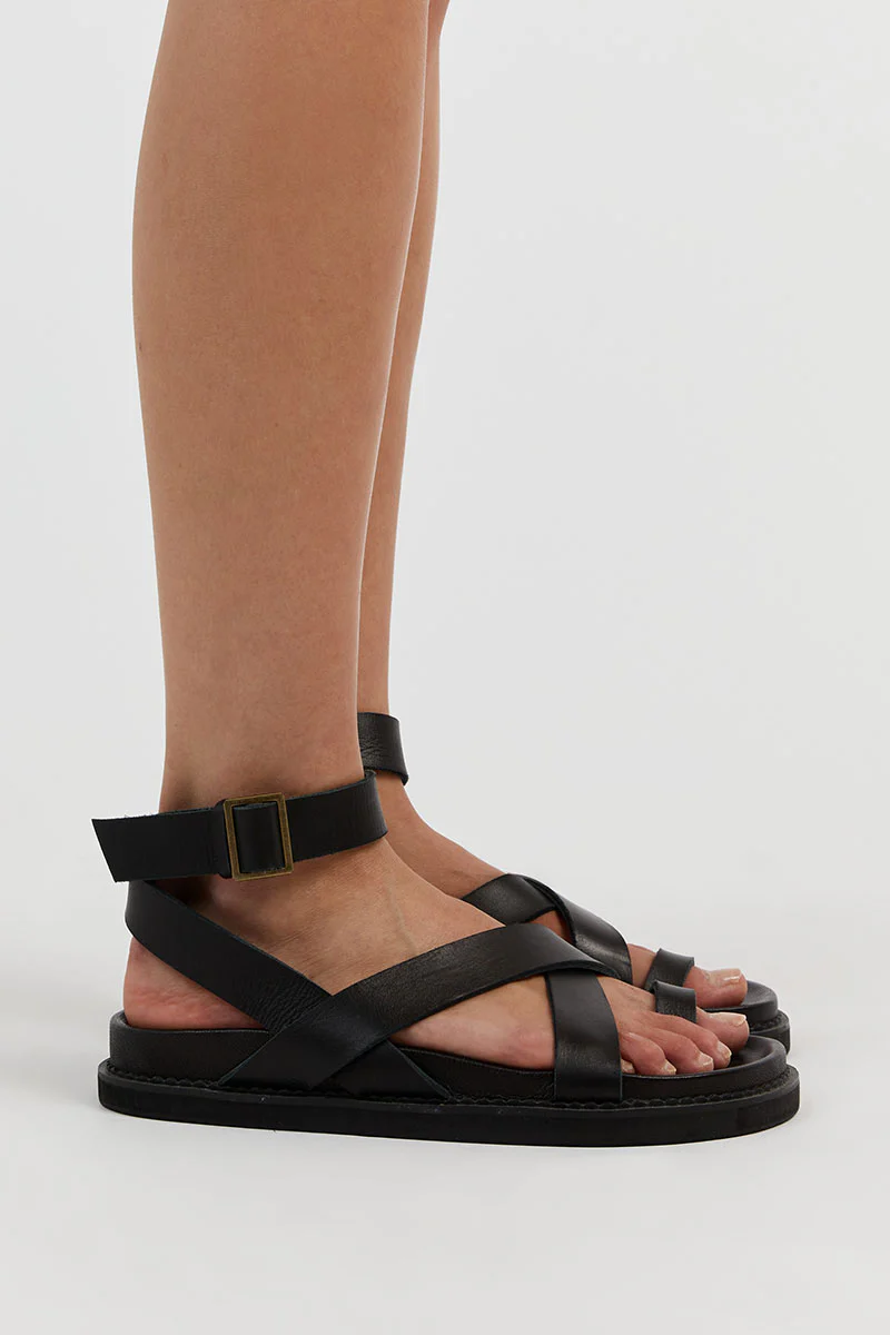 THE BALI TAILOR LENI BLACK SANDAL - Gamepaces