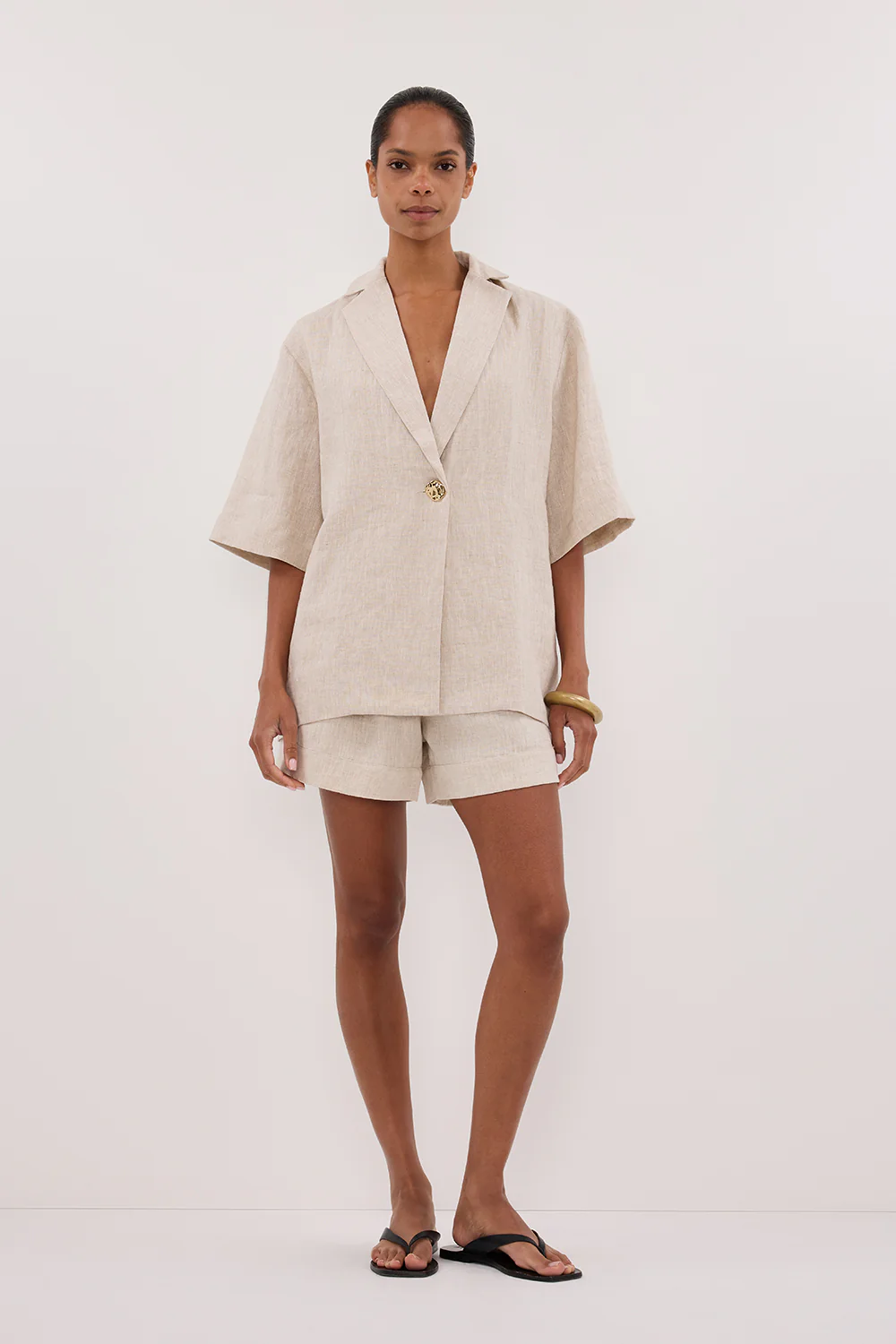 NALA NATURAL LINEN RESORT SHIRT - Gamepaces