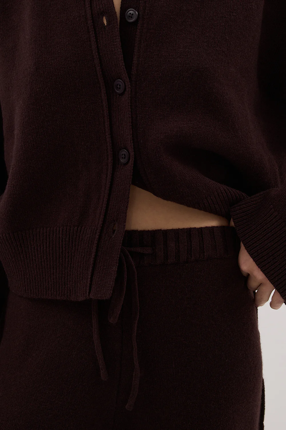 PAIGE CHOC WOOL KNIT PANT - Gamepaces