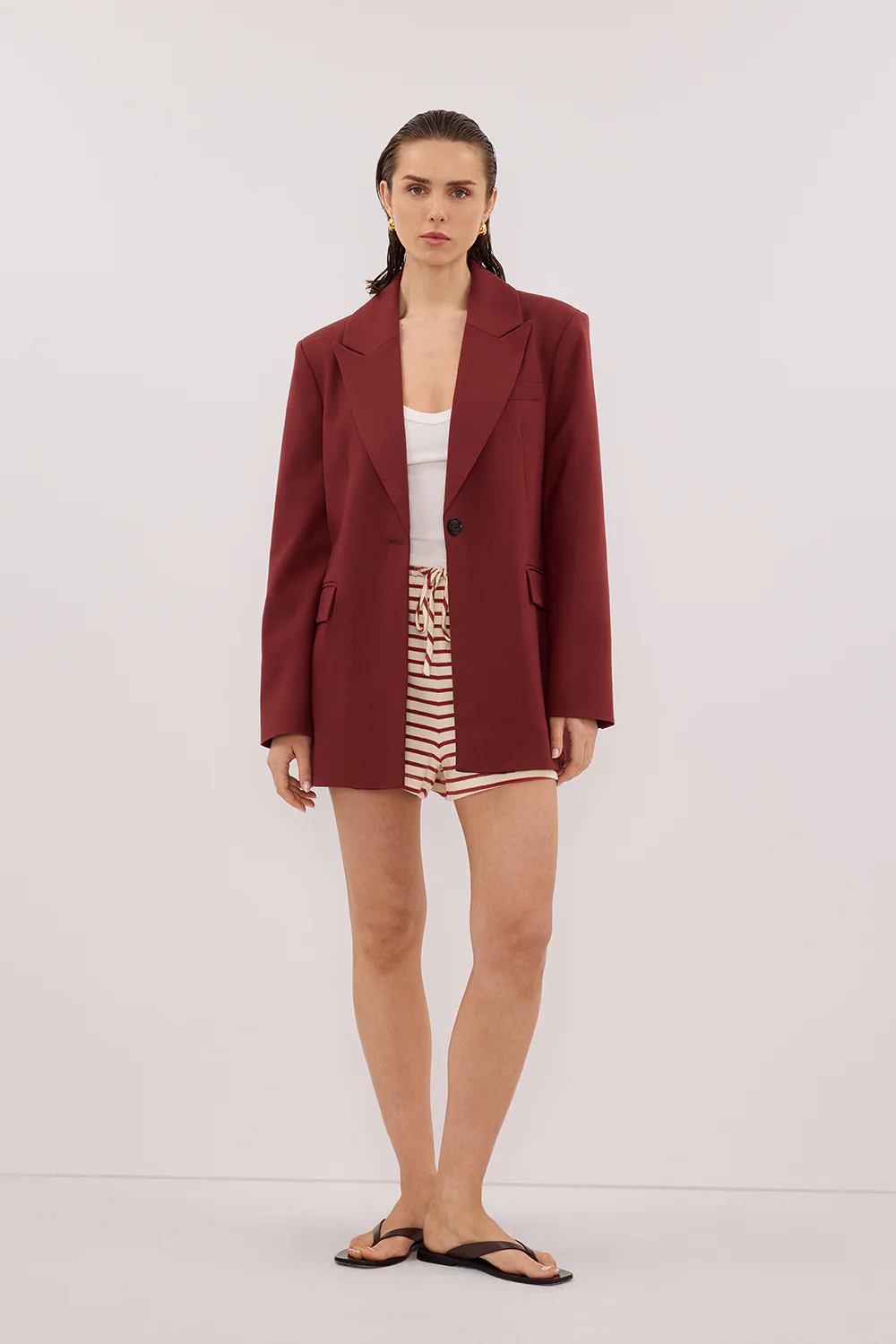 NOLA SAHARA STRIPE DRAWSTRING SHORT - Gamepaces