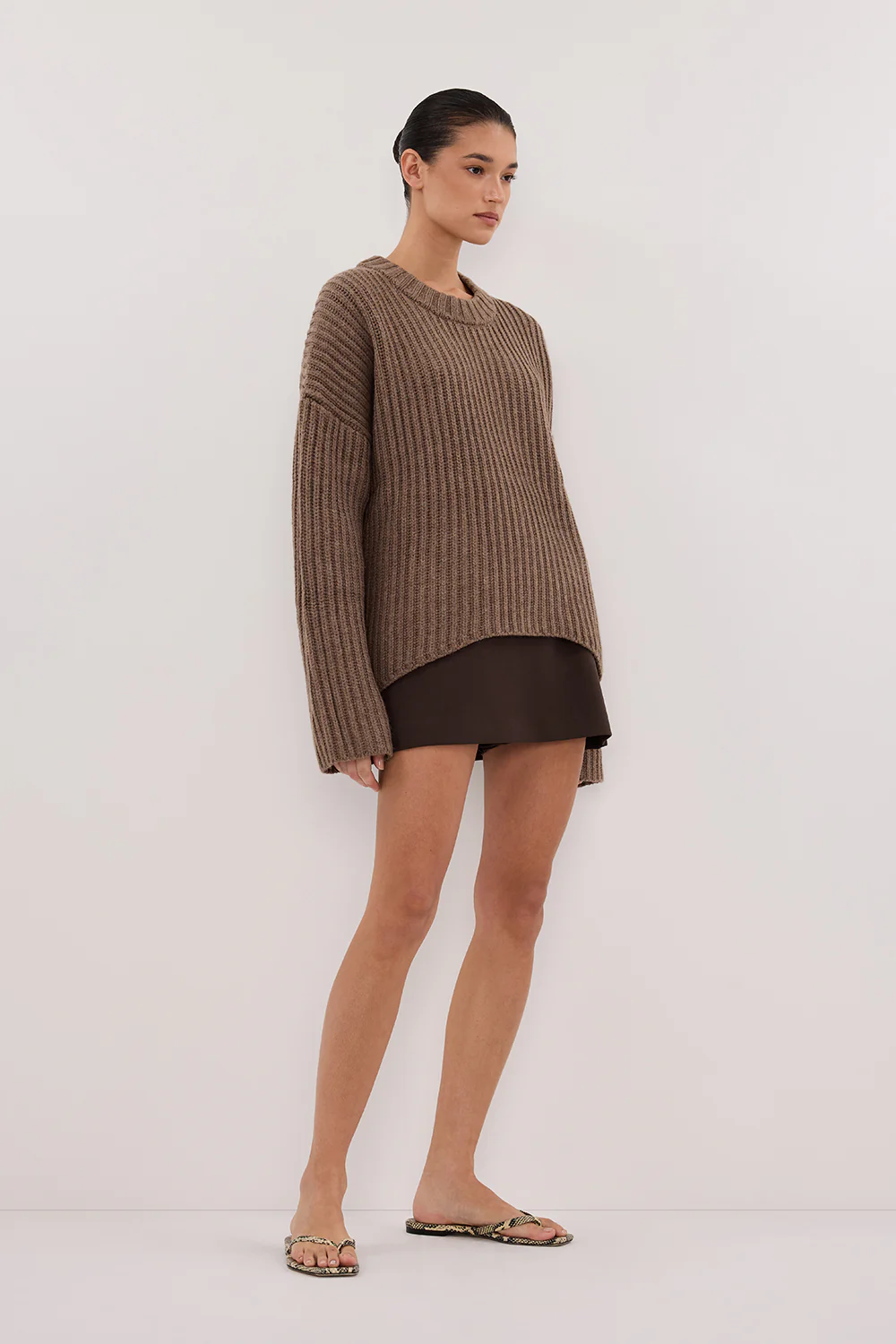 MARLEY CHOC MARLE KNIT JUMPER - Gamepaces