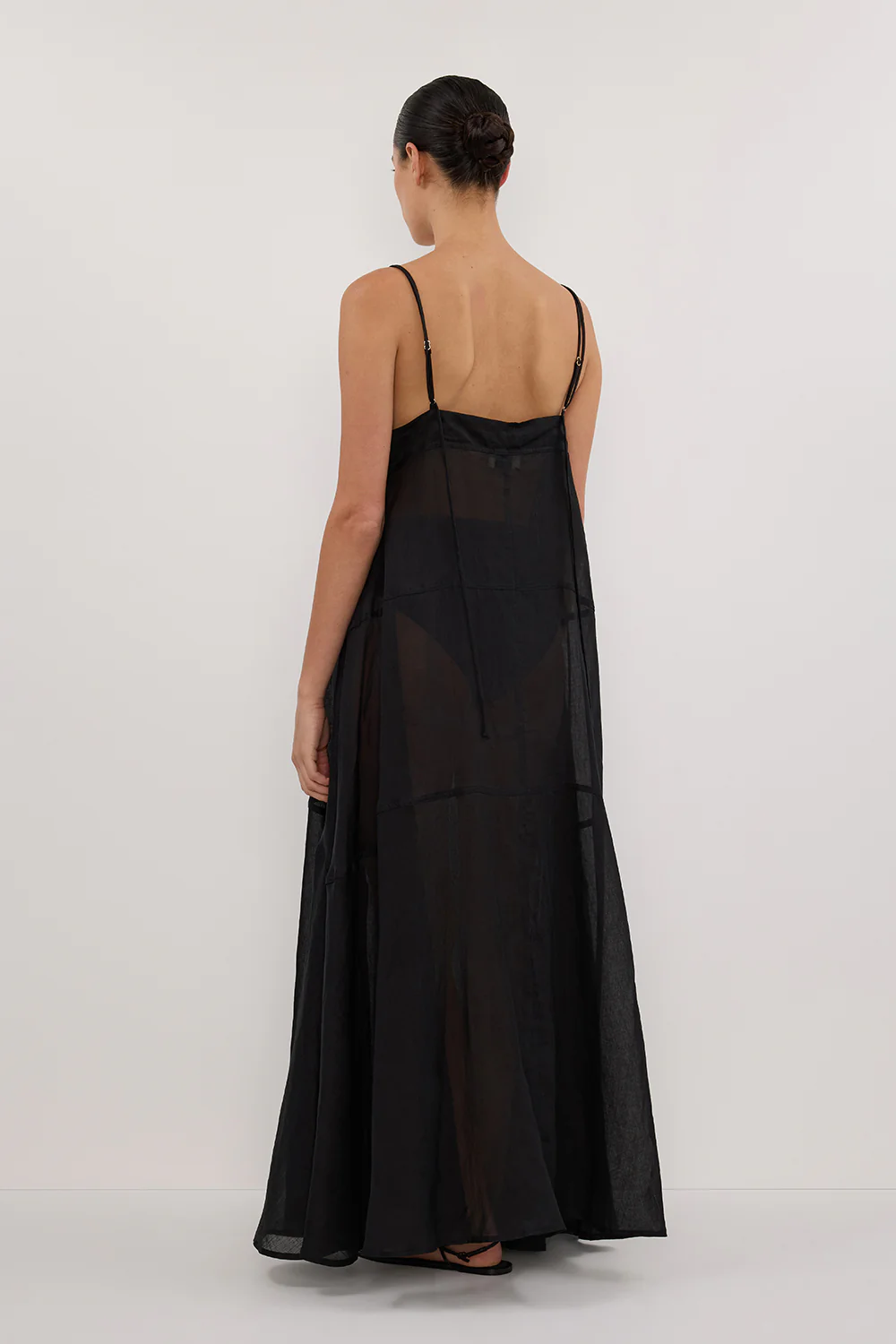 TINA BLACK RAMIE HIGH NECK DRESS - Gamepaces