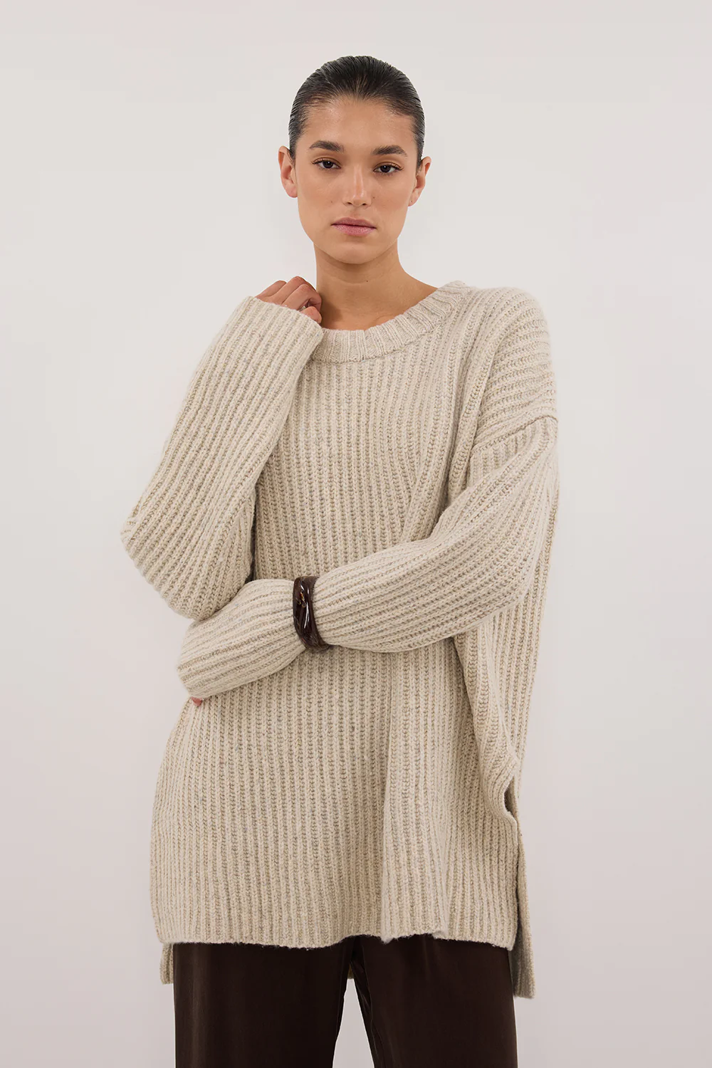 INDIA CREAM MARLE KNIT JUMPER - Gamepaces