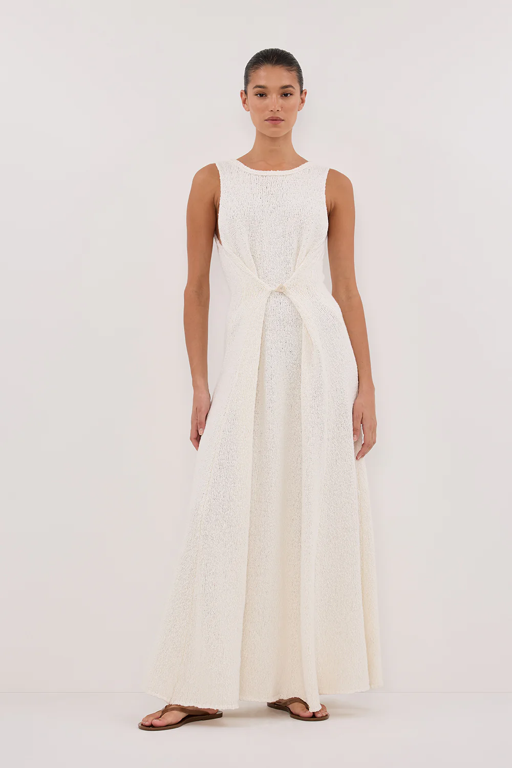SUE OFF WHITE KNIT MAXI DRESS - Gamepaces