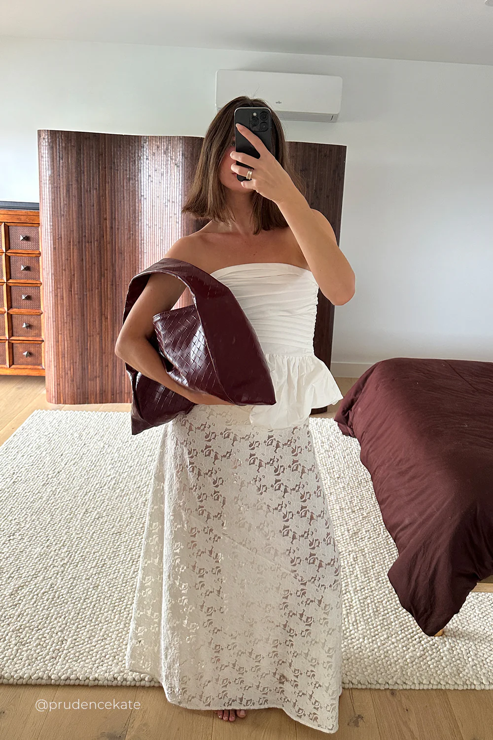 PEGGY WHITE COTTON STRAPLESS TOP - Gamepaces