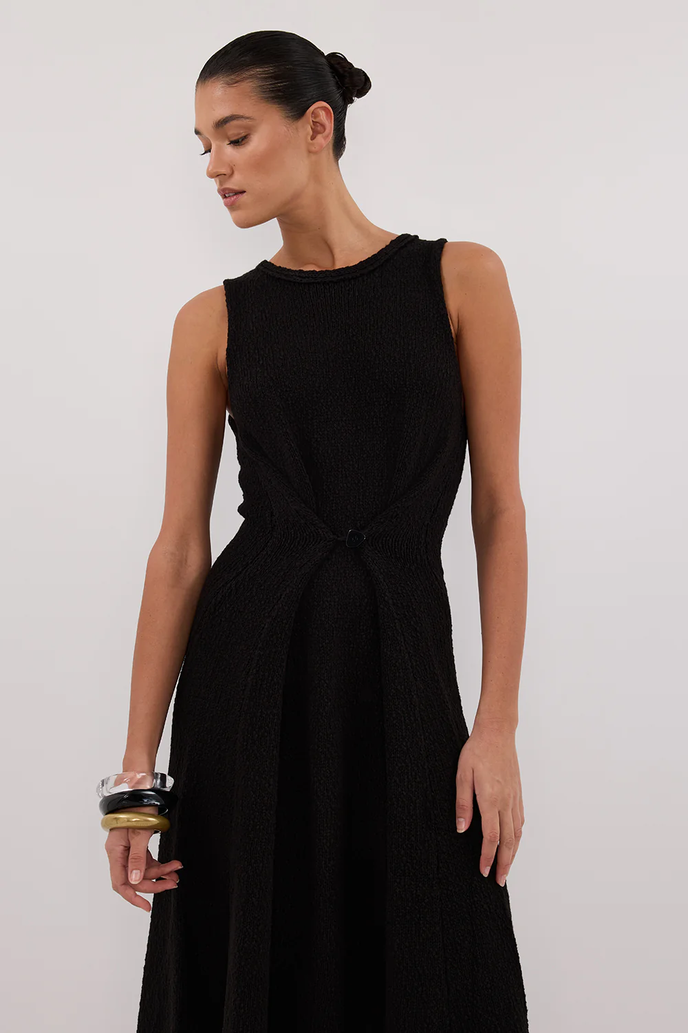 SUE BLACK KNIT MAXI DRESS - Gamepaces