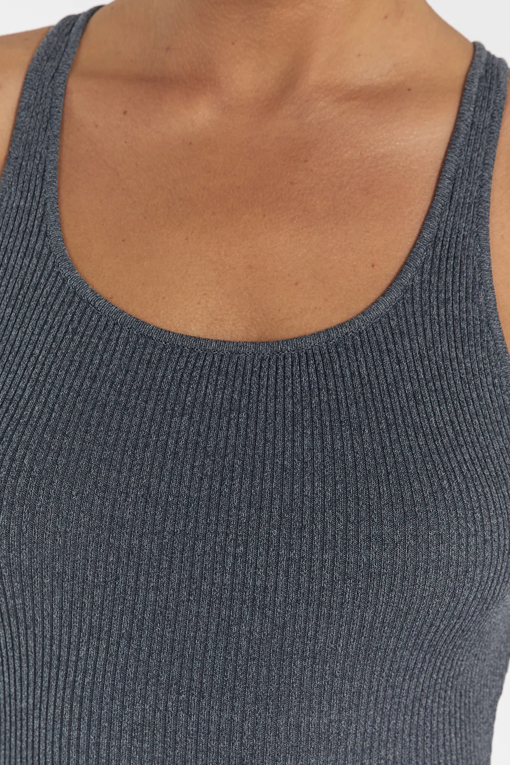 ZION DARK GREY MARLE KNIT MIDI DRESS - Gamepaces