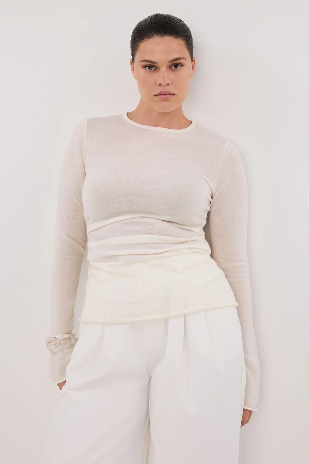 NICO OFF WHITE MERINO KNIT TOP - Gamepaces