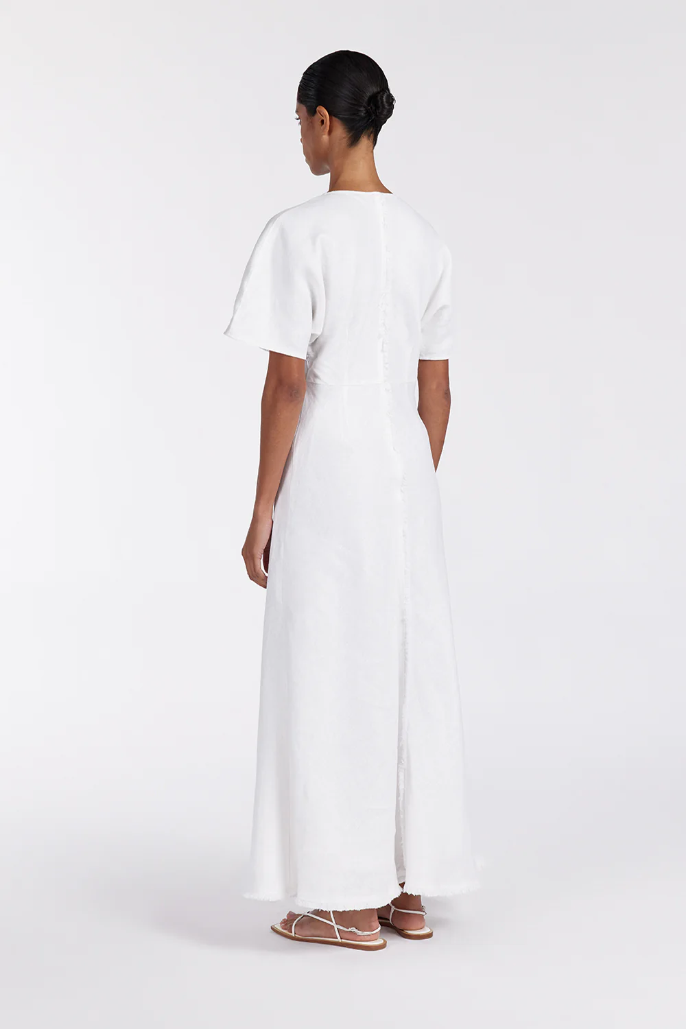 ZAHARA WHITE FRINGING MIDI DRESS - Gamepaces