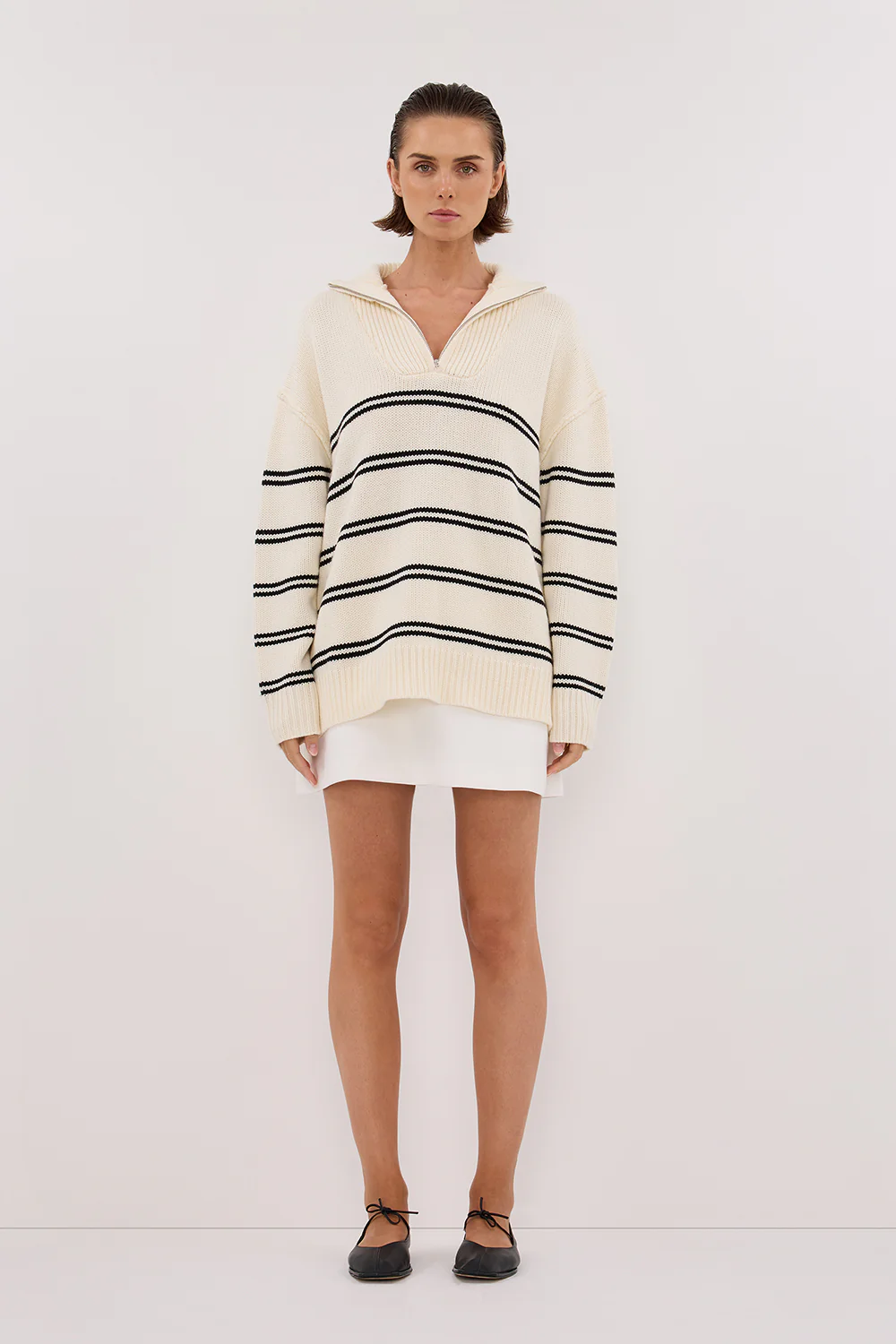 KATE CREAM STRIPE KNIT JUMPER - Gamepaces