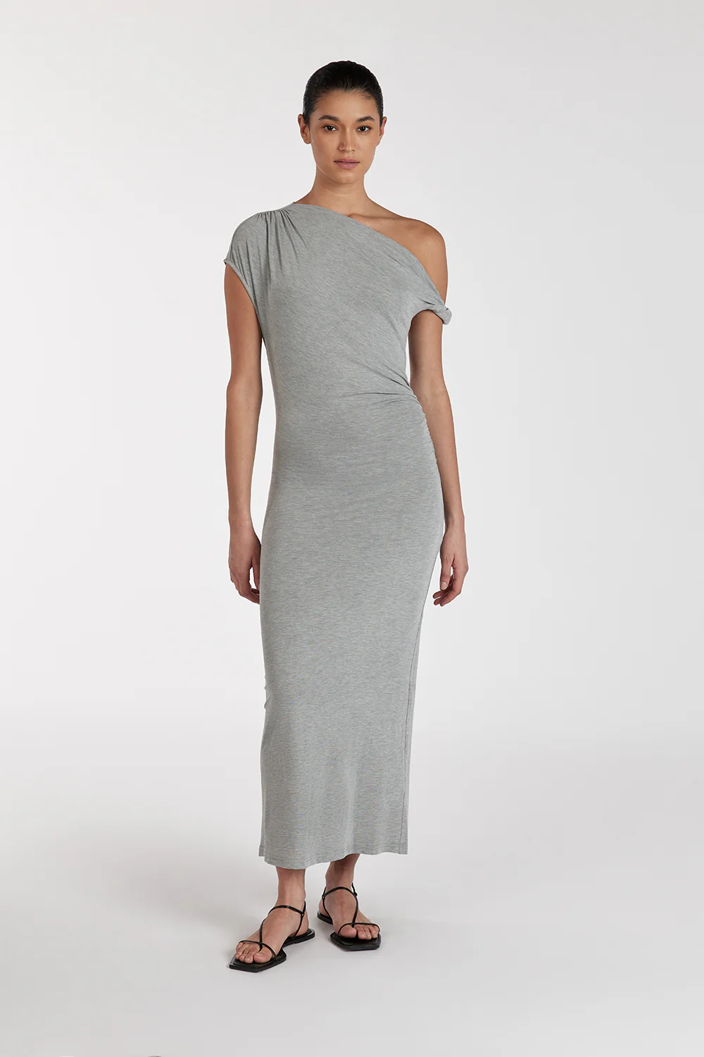 RIO SILVER MARLE DRAPED MAXI DRESS - Gamepaces