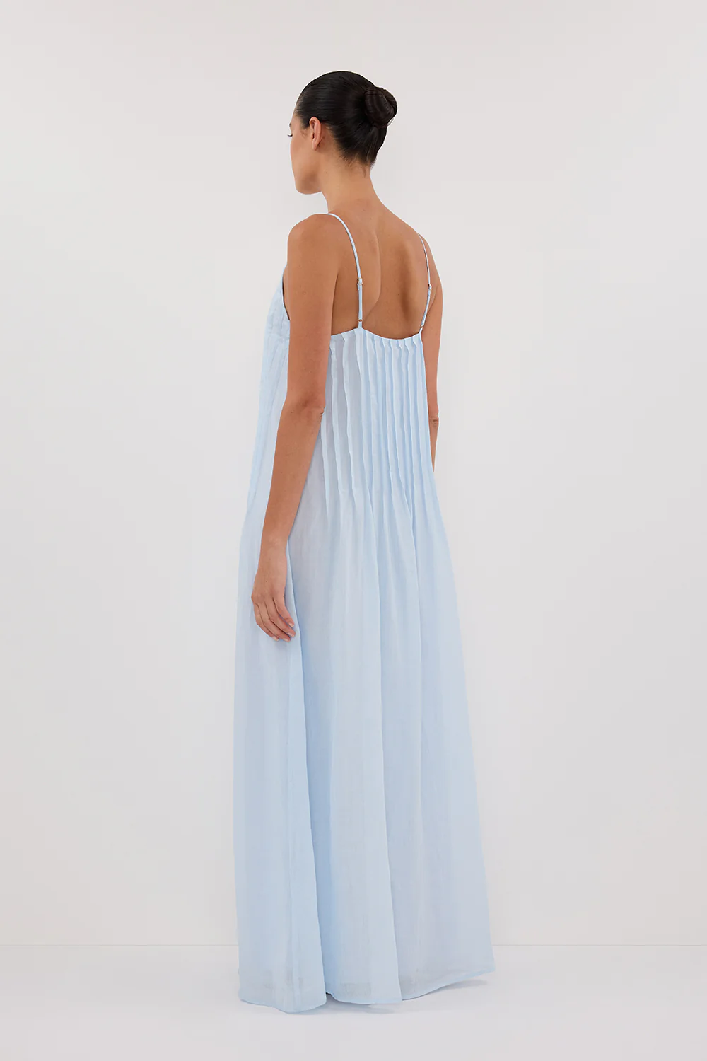 TAHLIA CORNFLOWER RAMIE MAXI DRESS - Gamepaces