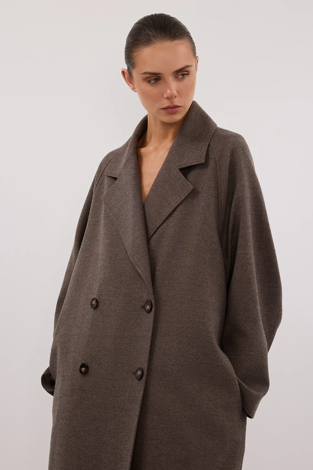 YORK COFFEE OVERSIZED WOOL BLEND COAT - Gamepaces
