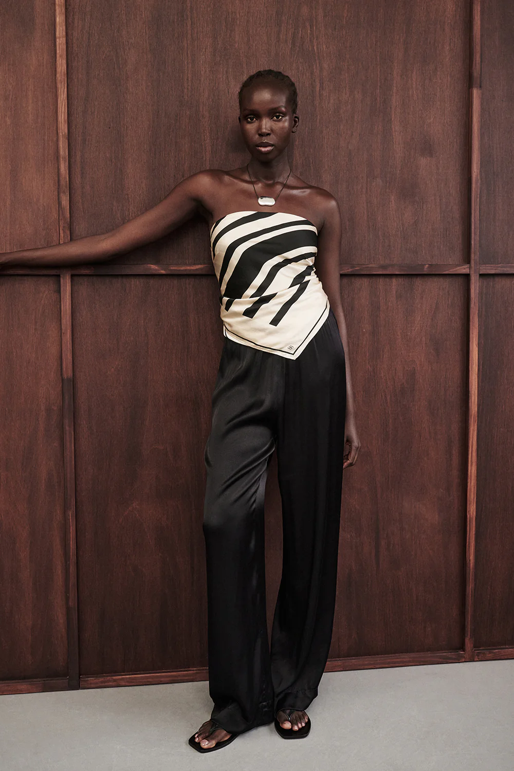 MONICA BLACK SATIN PANT - Gamepaces