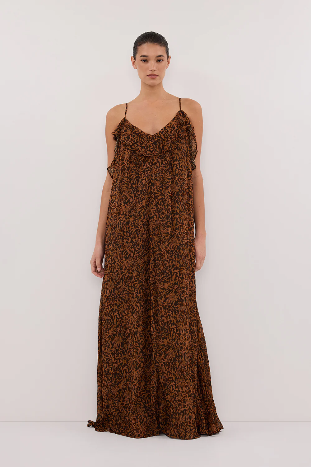 TERRA CAPRI RUST SLEEVELESS MAXI DRESS - Gamepaces