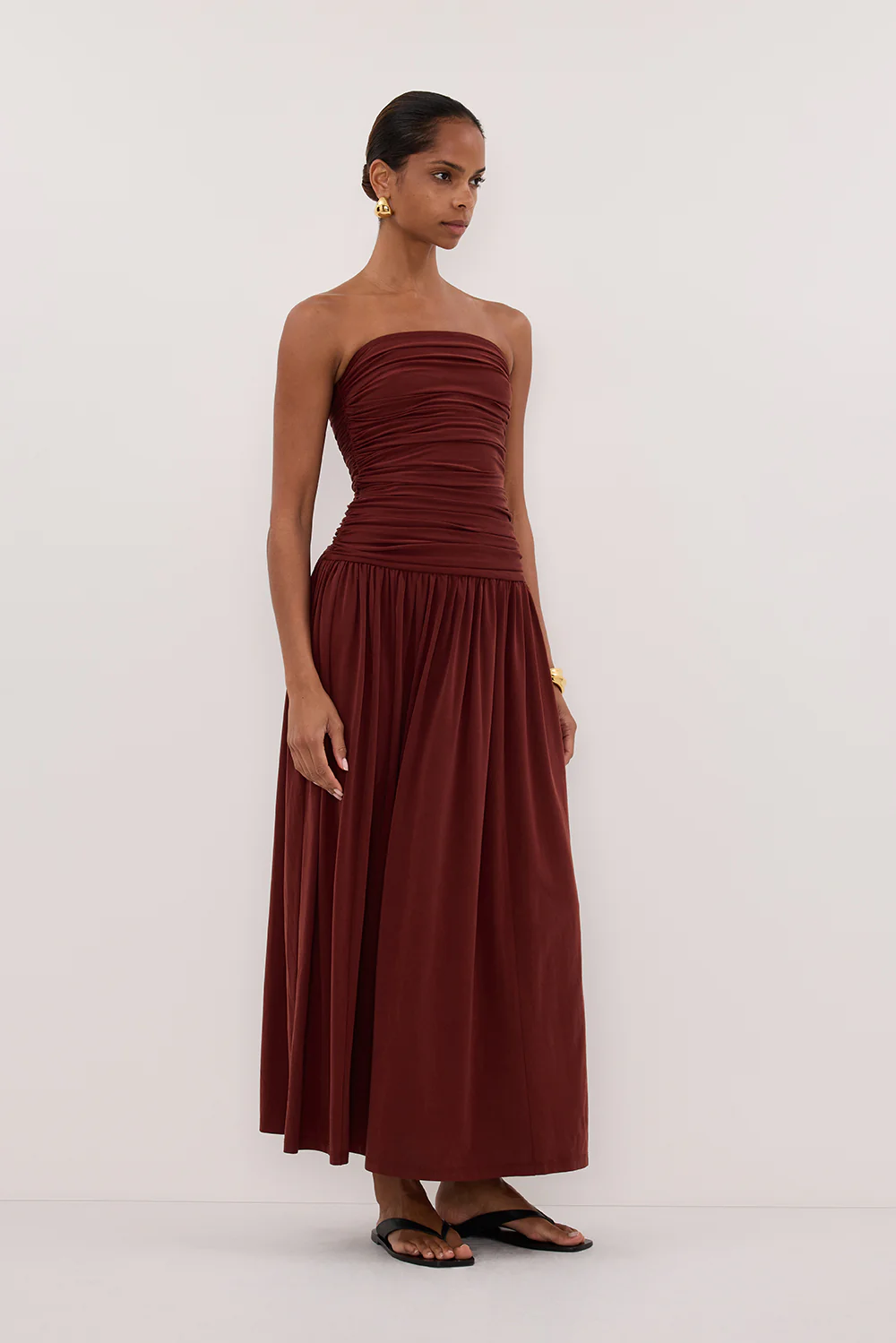 SHARI SAHARA STRAPLESS BANDEAU MIDI DRESS - Gamepaces