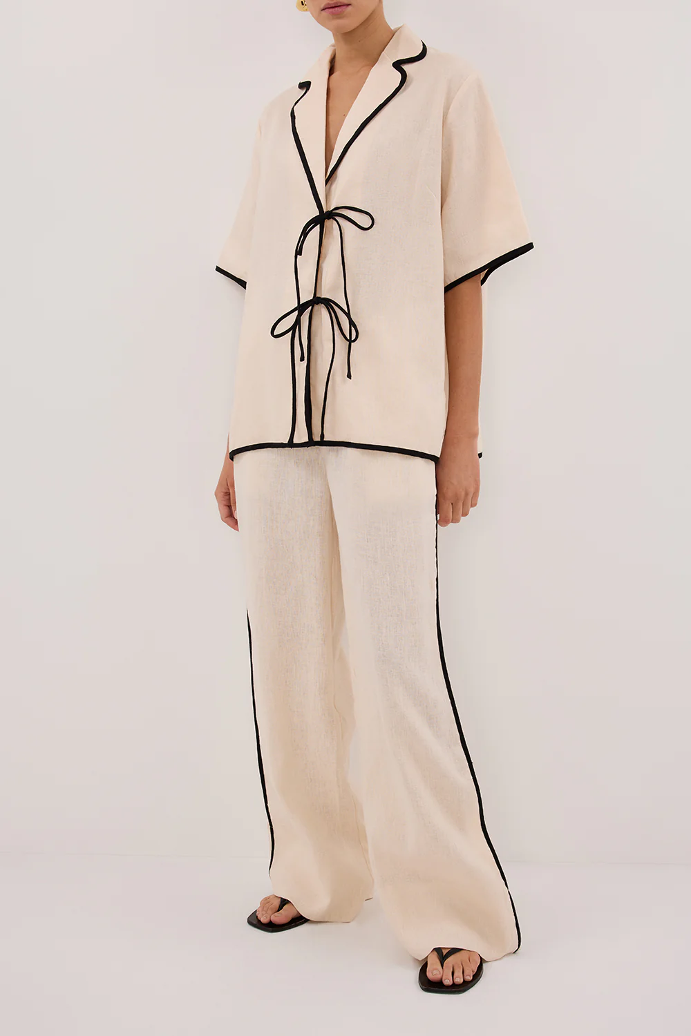 VON CREAM LINEN PANT - Gamepaces