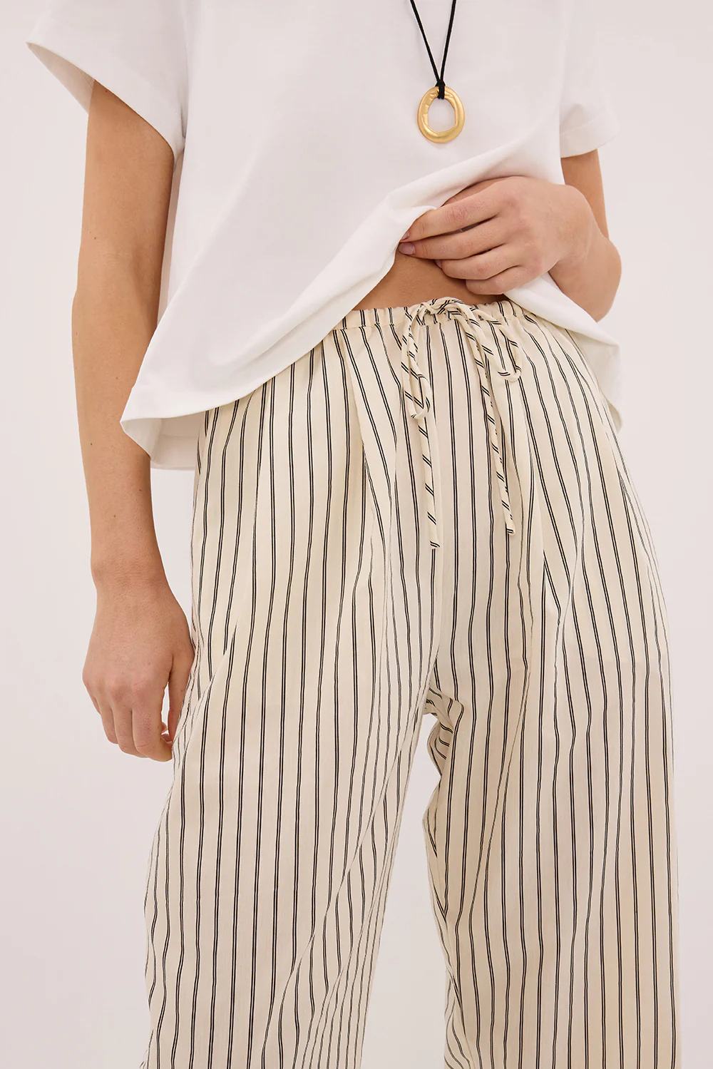 SABLE CREAM SILK BLEND PANT - Gamepaces