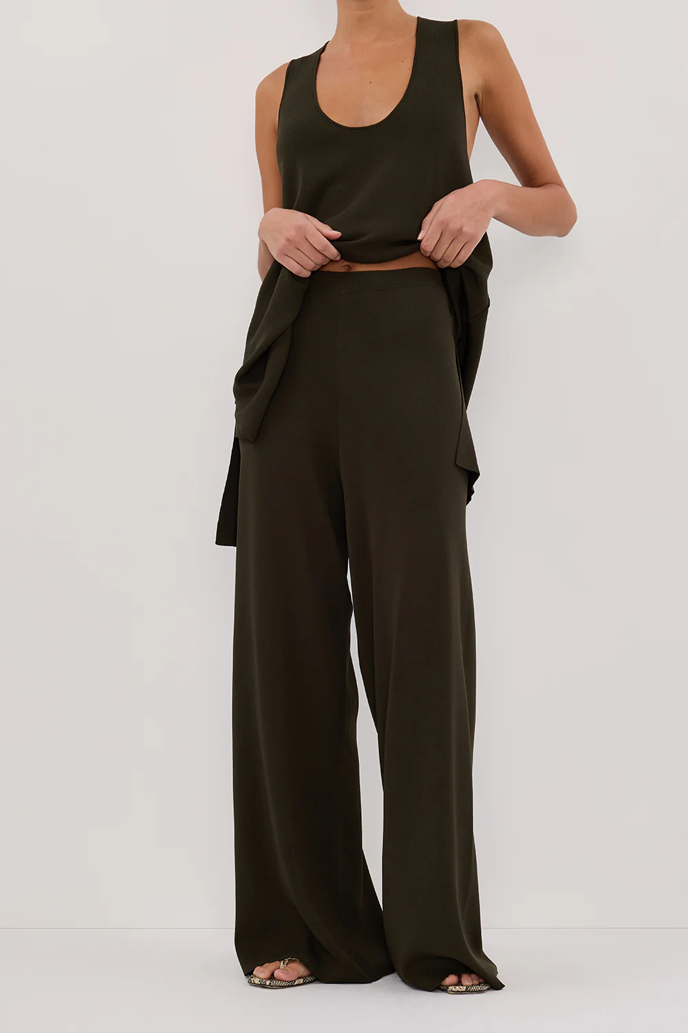 RAY FOREST WIDE LEG KNIT PANT - Gamepaces