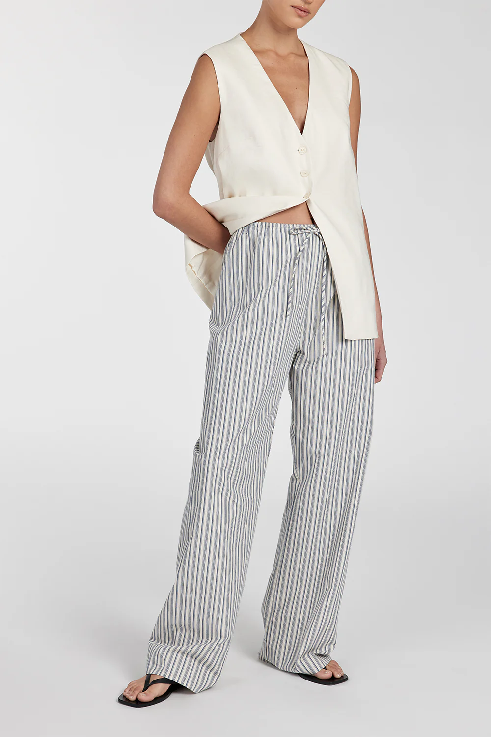 EZRA BLUE STRIPE DRAWSTRING PANT - Gamepaces