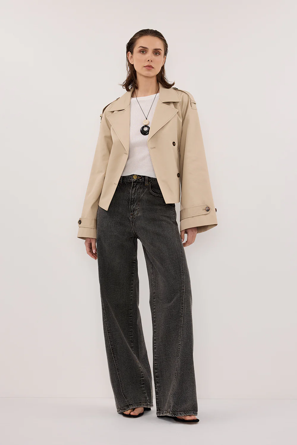 CARSON WASHED BLACK TALL WIDE LEG JEAN - Gamepaces