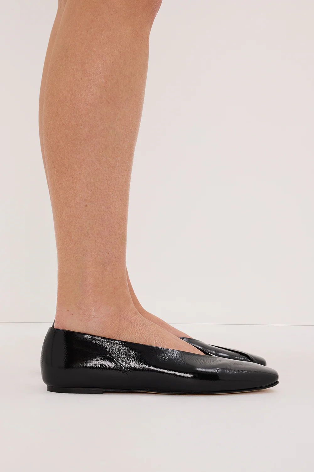 DOF STUDIOS CAMILLE BLACK GLOSSY BALLET FLAT - Gamepaces
